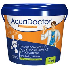 Дезинфектант на основе хлора длительного действия AquaDoctor C-90T 1 кг.