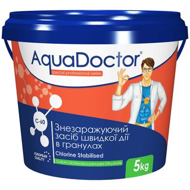 Дезинфектант на основе хлора быстрого действия AquaDoctor C-60 1 кг.